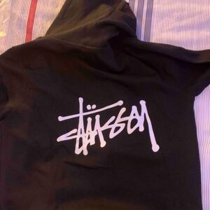 Stüssy Black Hoodie with White Logo